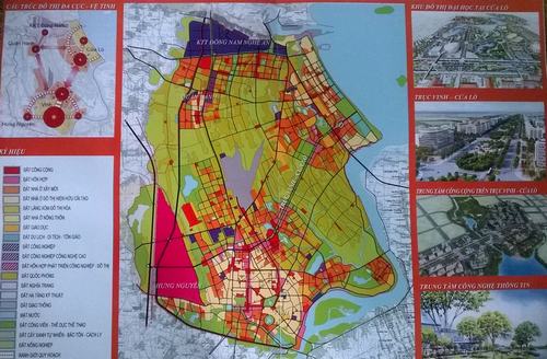 Ngắm bản thảo quy hoạch không gian đô thị Vinh trong tương lai